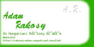 adam rakosy business card